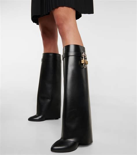 givenchy knee high boots|givenchy shark lock ankle boots.